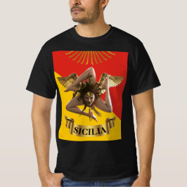 Sicilië/Sicilië Medusa Trinacria Poster T-Shir T-shirt