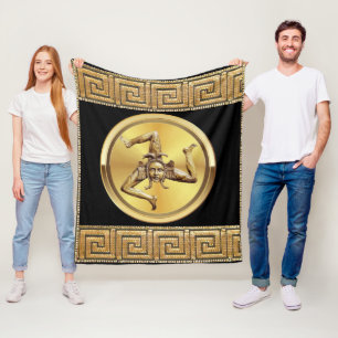 Sicilië Symbool Dekbed Fleece Deken