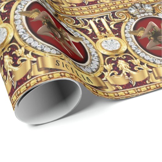 Sicilië Trinacria Gift Cadeaupapier (Rol Hoek)