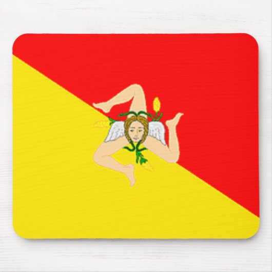 Sicilië vlag Mousepad Muismat (Voorkant)