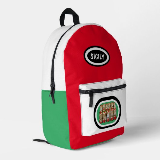 Sicilien cannoli sac à dos imprimé (Coin arrière gauche)