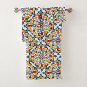 Sicilienne Majolica Motif de carreaux colorés