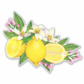Sicilienne Sticker Floral Citrus Citrus Méditerran (Devant)