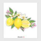 Sicilienne Sticker Floral Citrus Citrus Méditerran (Feuille)