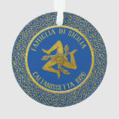 Sicilienne Trinacria Famille Heratige Ornament (dos)