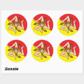 Sicilienne Triskelion Stickers voiture ronde - Sic (Feuille)