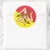 Sicilienne Triskelion Stickers voiture ronde - Sic (Sac)