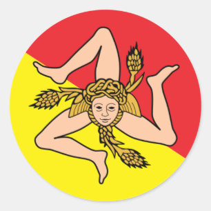 Sicilienne Triskelion Stickers voiture ronde - Sic