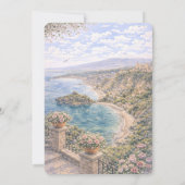 Sicily Coast Italian Themed Bridal Shower Kaart (Achterkant)