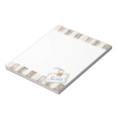 Sicily Cream Rustic Brown Stripes Notitieblok (Gedraaid)