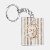 Sicily Cream Rustic Cream Sun Stripes Sleutelhanger (Voorkant Links)