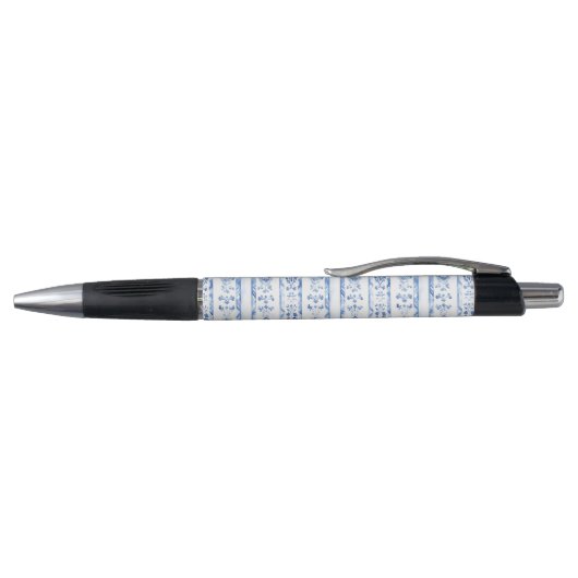 Sicily Italian Rustic Blue Stripes Pen (Bovenkant)
