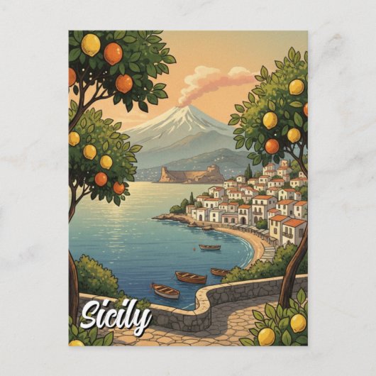 Sicily Italy Briefkaart (Voorkant)