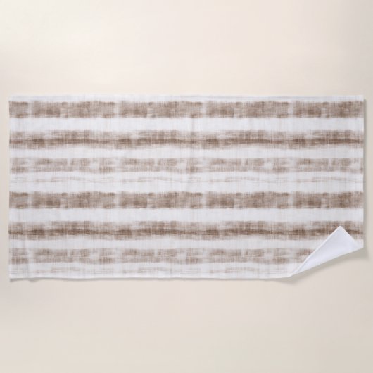 Sicily Rustic Brown Stripes  Strandlaken (Voorkant)