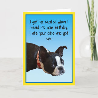 Sick Birthday Boston Kaart