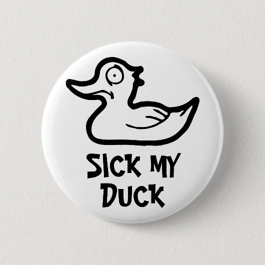 Sick duck ronde button 5,7 cm (Voorkant)