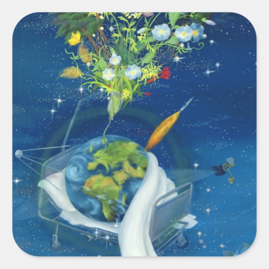 Sick Earth 2008 Vierkante Sticker (Voorkant)