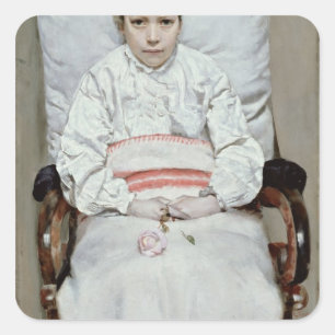 Sick Girl Vierkante Sticker