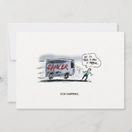 Sick Happens Funny Cancer Carte postale