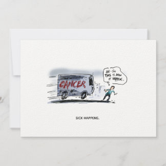 Sick Happens Funny Cancer Carte postale