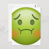 Sick note Emoji Face Briefkaart (Voorkant / Achterkant)