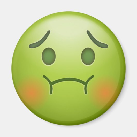 Sick note Emoji Face Magneet (Voorkant)