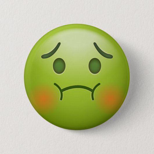 Sick note Emoji Face Ronde Button 5,7 Cm (Voorkant)
