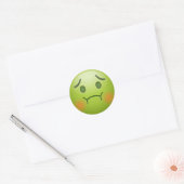 Sick note Emoji Face Ronde Sticker (Envelop)