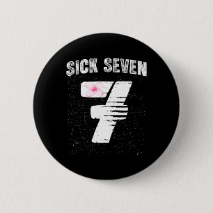 Sick Seven 67 Halloween-kostuum Ronde Button 5,7 Cm