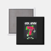 Sick Seven 67 Meme Halloween Costume Fun Retro Hum Magneet (Voorkant / Achterkant)