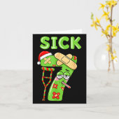 Sick Seven Meme 67 Number Santa Hat Christmas Men  Kaart (Gele Bloem)