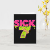 Sick Seven Meme Tee Six Seven Fun Wordplay Drip  Kaart (Gele Bloem)