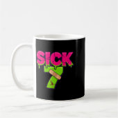 Sick Seven Meme Tee Six Seven Fun Wordplay Drip Koffiemok (Links)