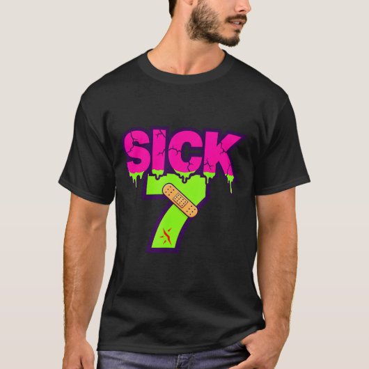 Sick Seven Meme Tee Six Seven Fun Wordplay Drip  T-shirt (Voorkant)