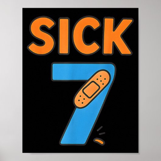 Sick Seven Meme Tee Six Seven Fun Wordplay  Poster (Voorkant)