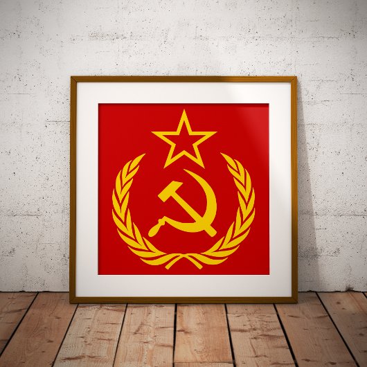 Sickle And Hammer, USSR, CCCP, Communism Poster