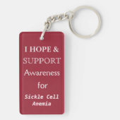 Sickle Cell Anemia Awareness Ribbon Angel Sleutelh Sleutelhanger (achterkant)