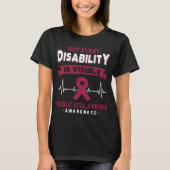 Sickle Cell Anemia Awareness Ribbon Support Giften T-shirt (Voorkant)