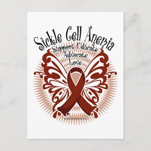 Sickle Cell Anemia Butterfly 3 Briefkaart (Voorkant)