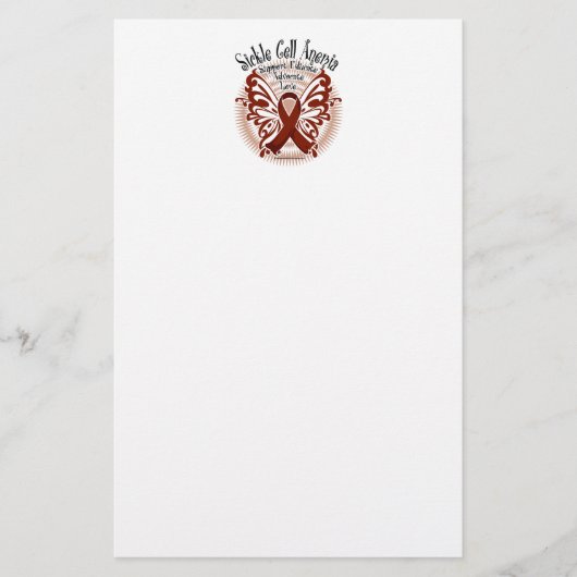 Sickle Cell Anemia Butterfly 3 Briefpapier (Voorkant)