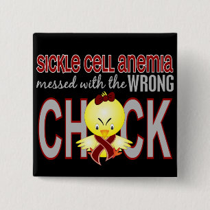 Sickle Cell Anemia overspoeld met verkeerde keuze Vierkante Button 5,1 Cm