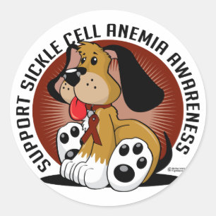 Sickle Cell Anemie Dog Ronde Sticker