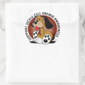 Sickle Cell Anemie Dog Ronde Sticker (Tas)