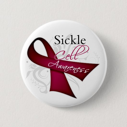 Sickle Cell Awareness Lint Ronde Button 5,7 Cm (Voorkant)