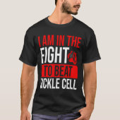 Sickle Cell Awareness Ribbon Beat Disease Warrior T-shirt (Voorkant)