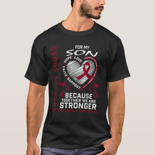 Sickle Cell Awareness Son Support Group Tees  (Voorkant)