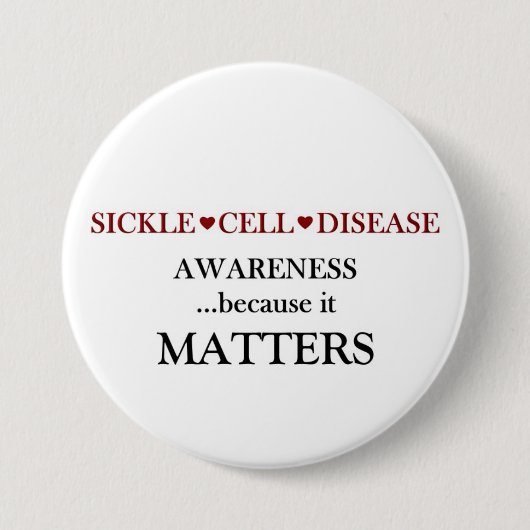Sickle Cell Disease Ronde Button 7,6 Cm (Voorkant)