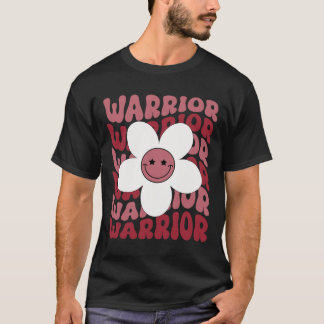 Sickle Cell Warrior Groovy Smiling Flower Bourgogn T-shirt