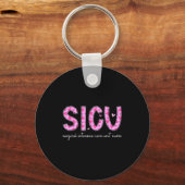 Sicu Nurse Heart Valentines Day Surgical Intensive Sleutelhanger (Voorkant)