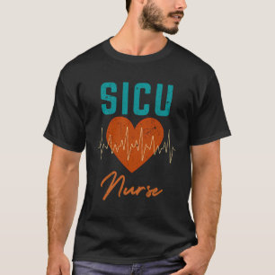 Sicu Verpleegkundige Werk School Grappig Team Squa T-shirt